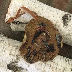 Barrel Racer “Western Fragments” Ornament / Decor